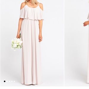 Caitlin Ruffle Maxi Bridesmaids dress